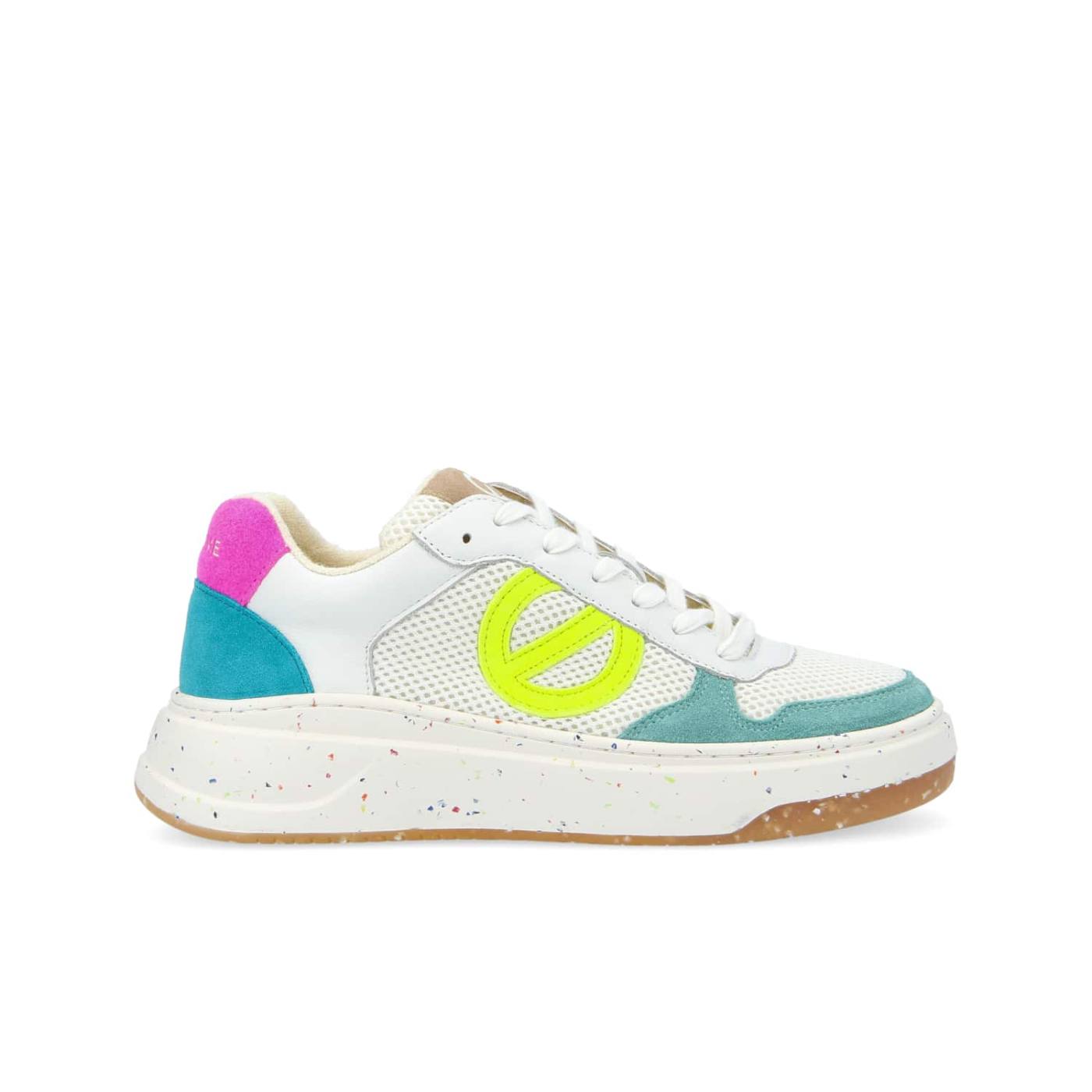 SNEAKER BRIDGET W - CAMOSCIO/RIVA - LAGON/F.YELLOW/WHITE